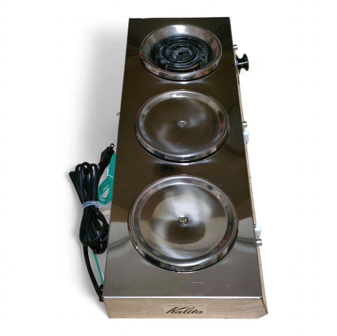 【廃盤品 kalita】3連ハイウォーマー （デカンタ保温用・湯沸し用）ジャンク