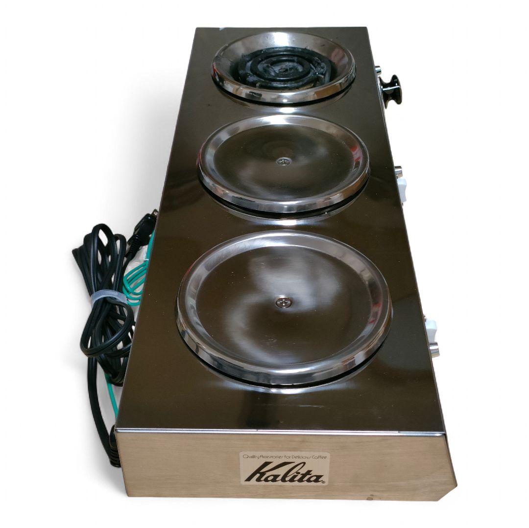 【廃盤品 kalita】3連ハイウォーマー （デカンタ保温用・湯沸し用）ジャンク