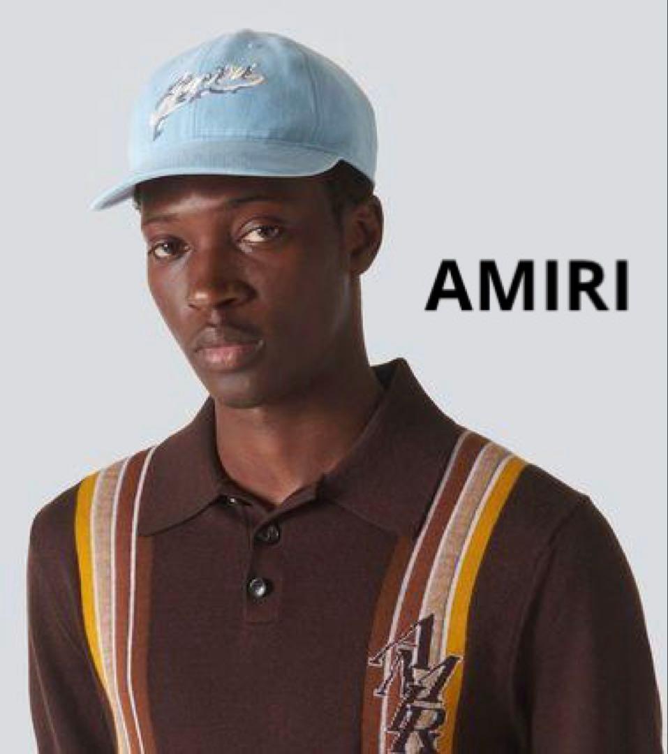 【新品定価8.8万】AMIRI アミリ ロゴ刺繍コットンベースボールキャップ