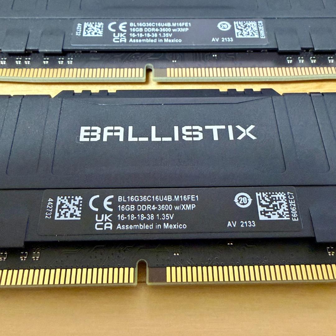 Crucial DDR4メモリ 16GB×2枚 BALLISTIX