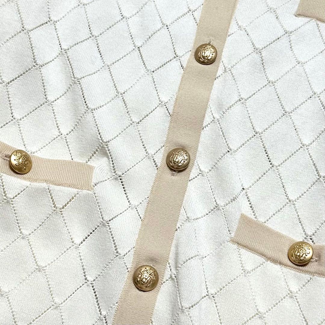 新品未使用 ANAYI 24SS プレイドパターンバイカラーカーディガン 38