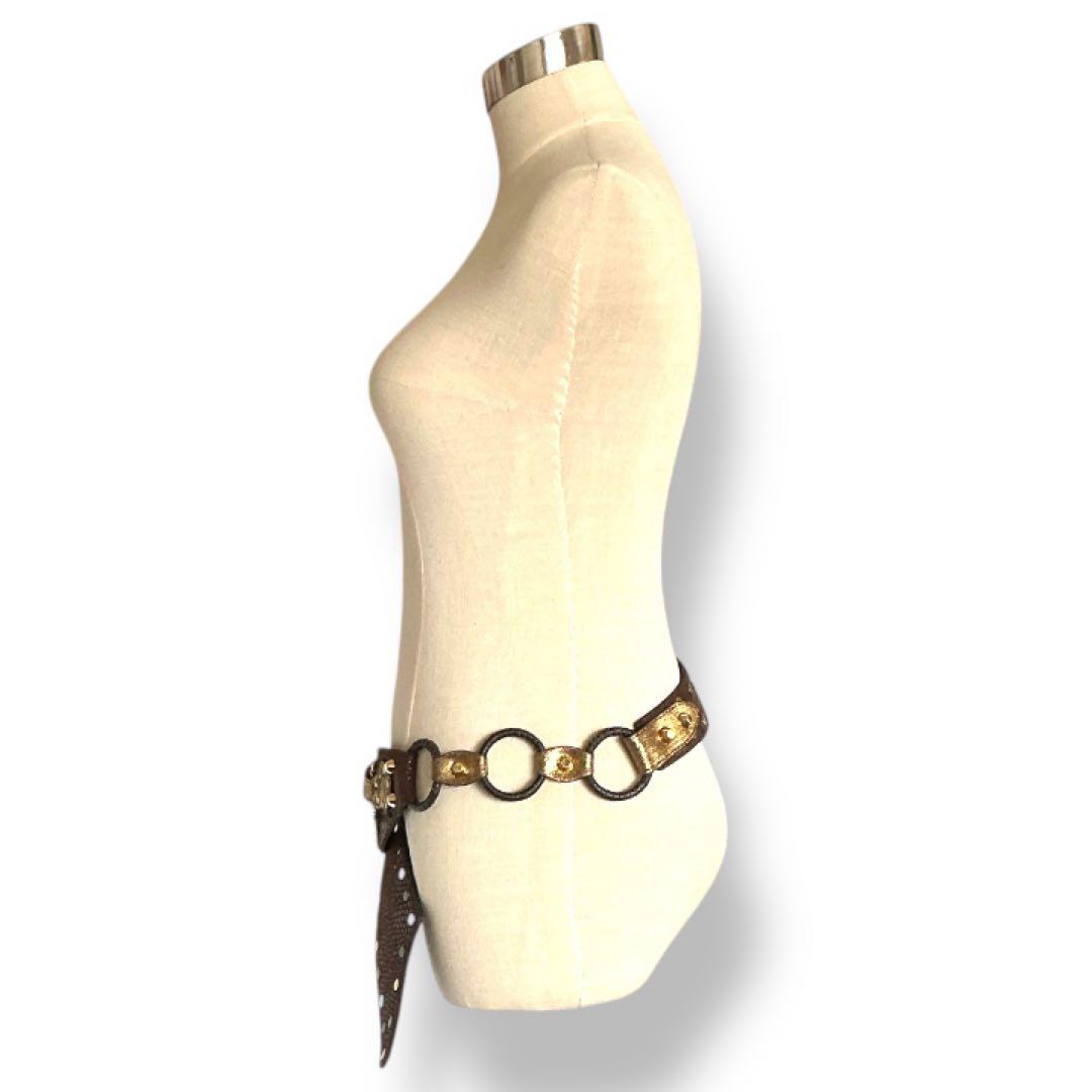 d.i.a ダイヤ　異素材ミックス スタッズ チェーン ベルト ギャル系