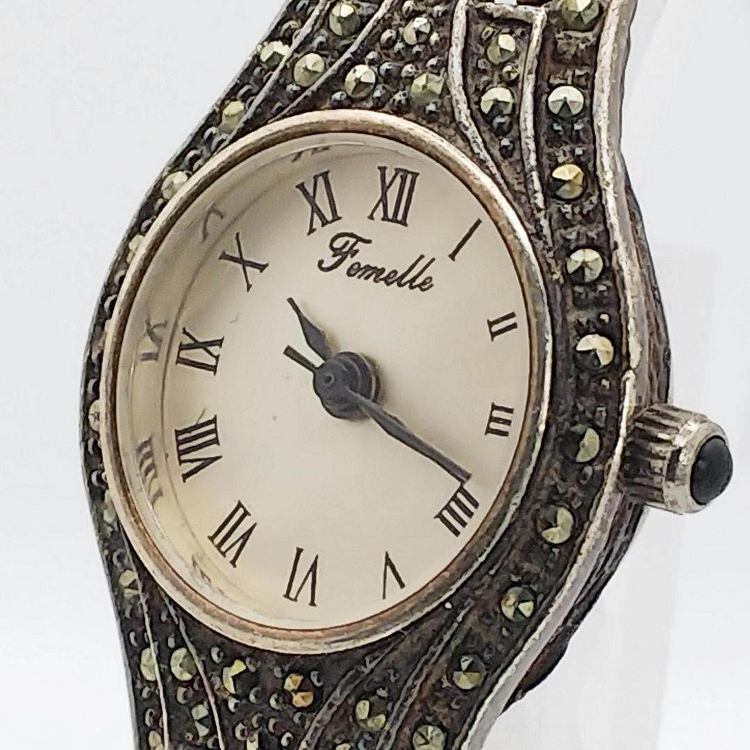 711 送料無料【電池交換済】Femelle★アンティーク調★レディース/腕時計