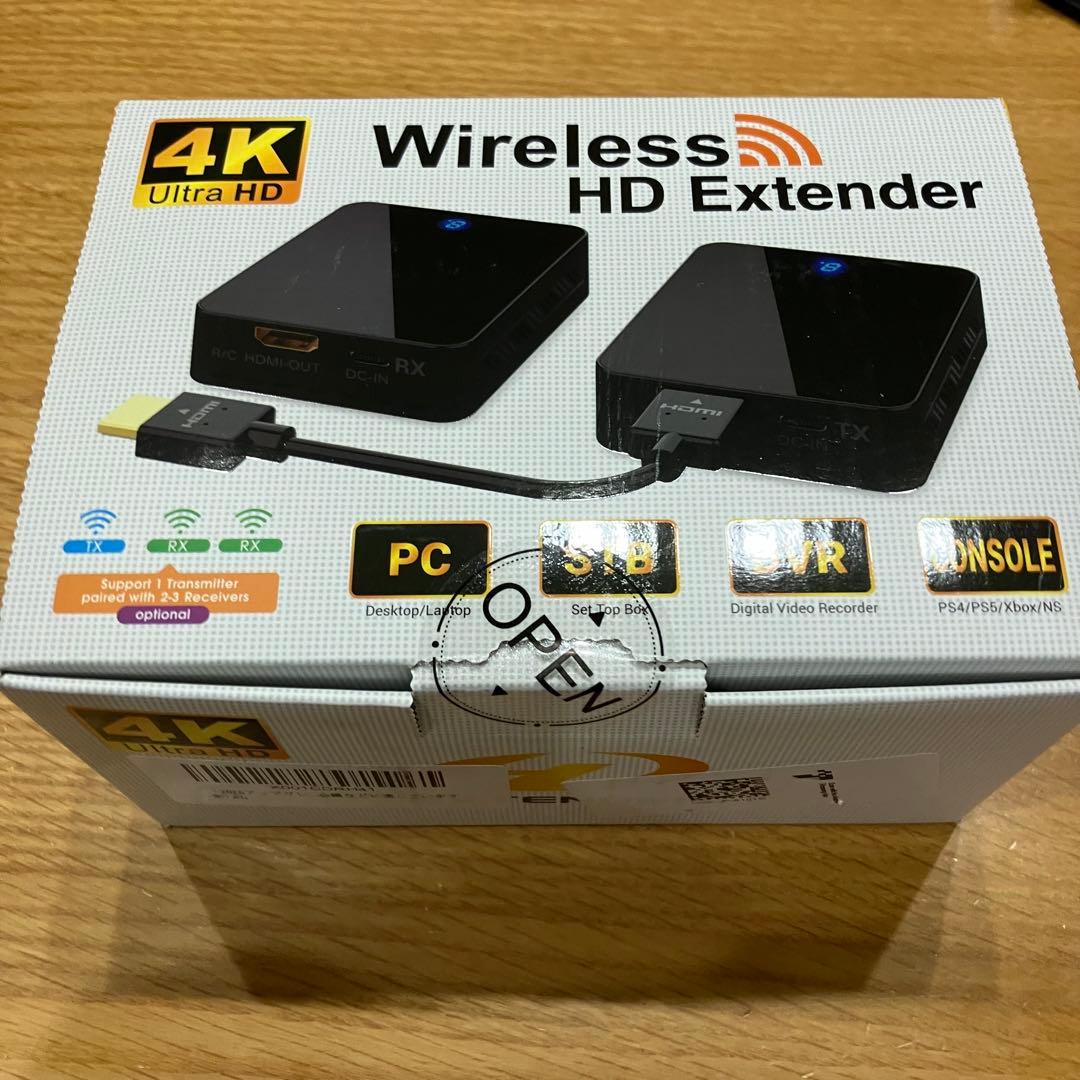 ❤️大特価❤️ ワイヤレスHDMI 4K 送受信器セット　安定転送　4kデコード出力