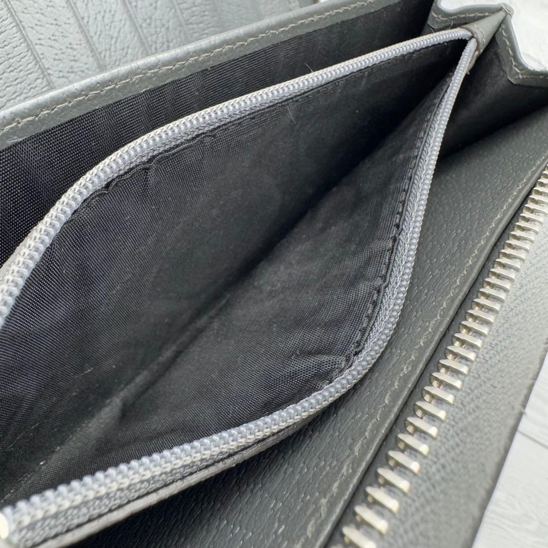 【極美品】GUCCI GG柄　スプリーム オーガナイザー 長財布 グレー