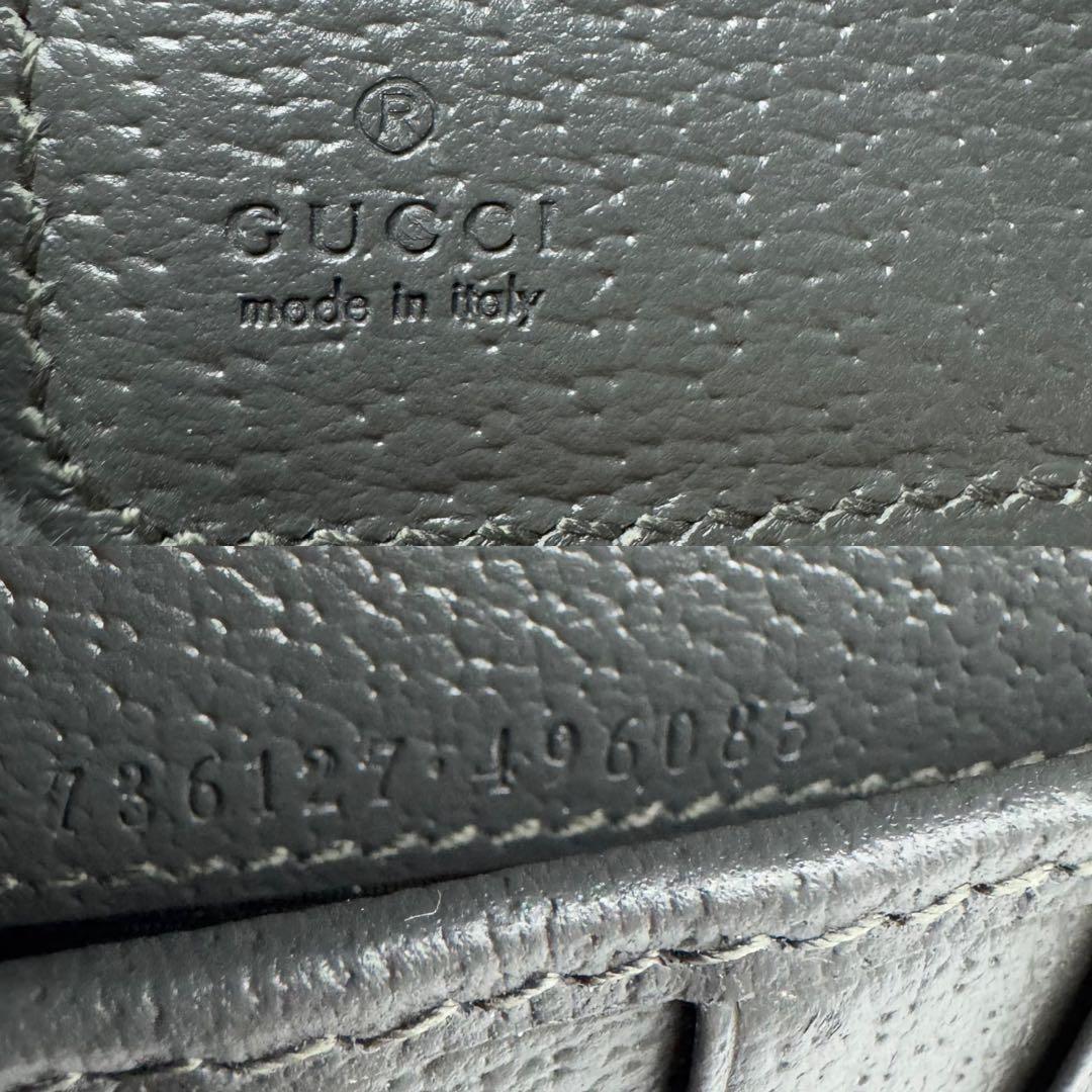 【極美品】GUCCI GG柄　スプリーム オーガナイザー 長財布 グレー