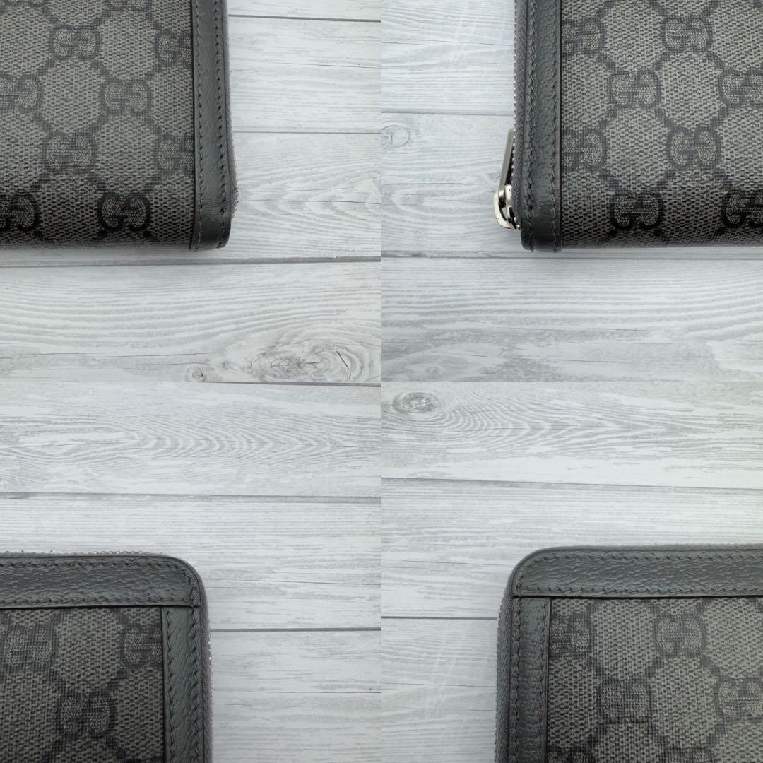 【極美品】GUCCI GG柄　スプリーム オーガナイザー 長財布 グレー