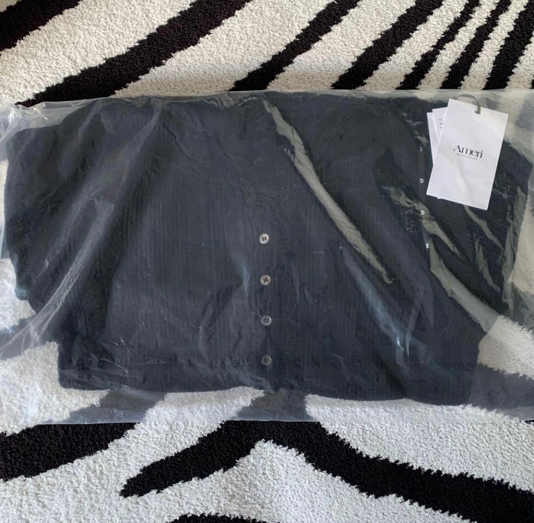 AMERI UND PIN TUCK LACE LIKE KNIT TOP新品F