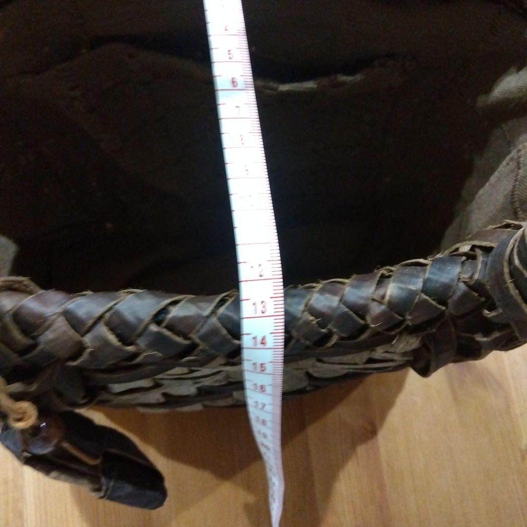 くるみ　あけびのブラウンかごバッグ