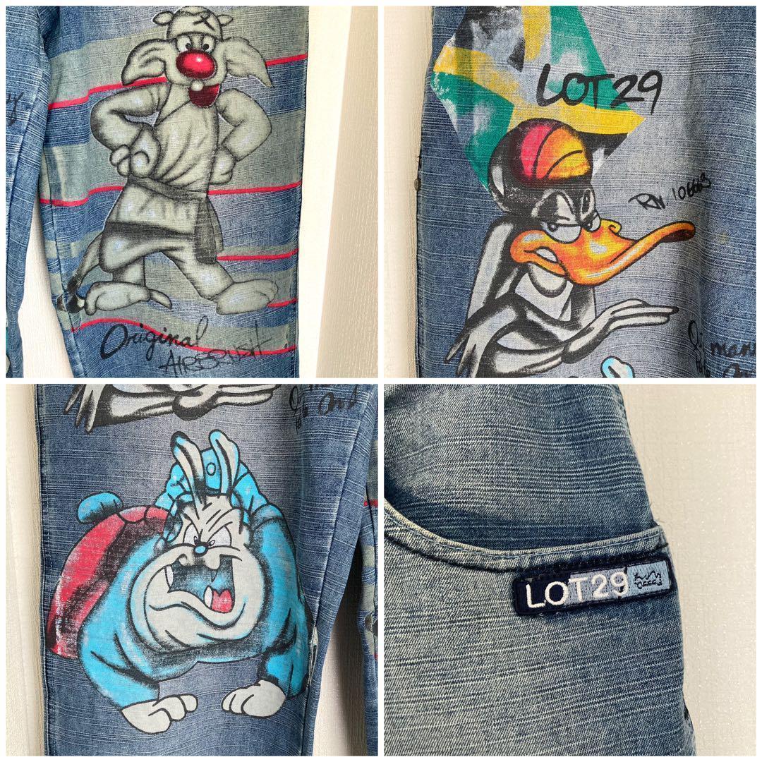 LOT29　極太バギーデニムパンツ　ルーニーテューンズ　ストリート　Y2K　3L