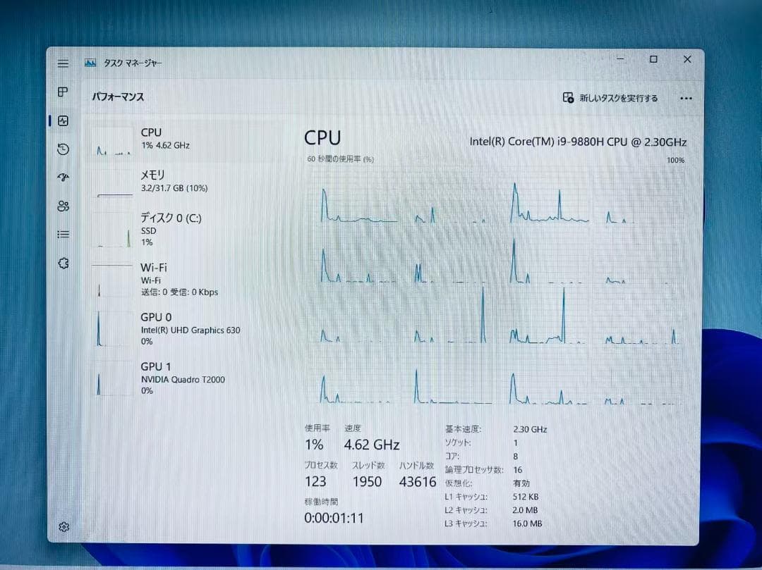 Z22 DELLノート 15.6型 i9-9880H/SSD512GB/32GB