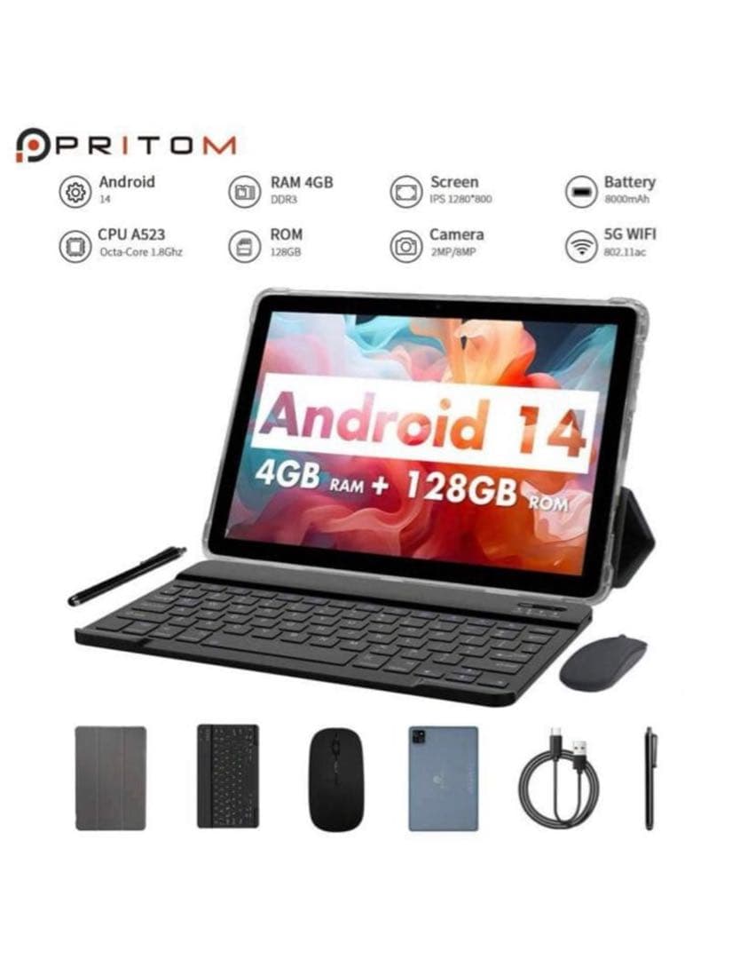 PRITOM 2024年 Android14 タブレットPC
