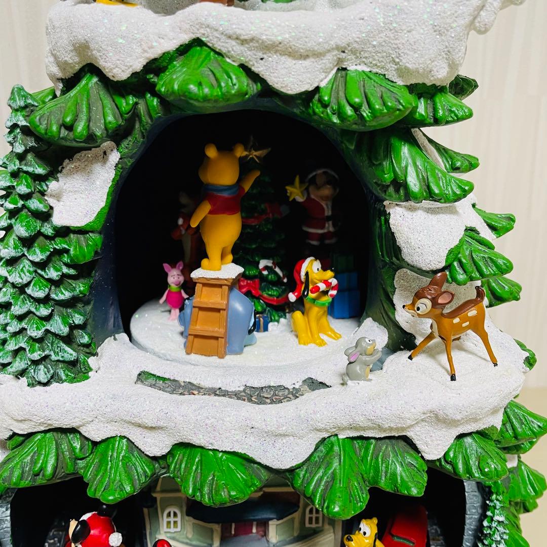 Disney ディズニー クリスマスツリー メリーゴーランド 置物 メロディ