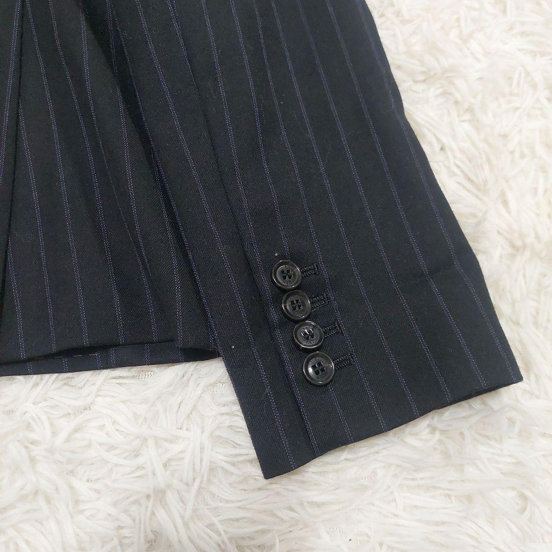 INED 大きいサイズ 15号 ウール パンツスーツ セットアップ ストライプ