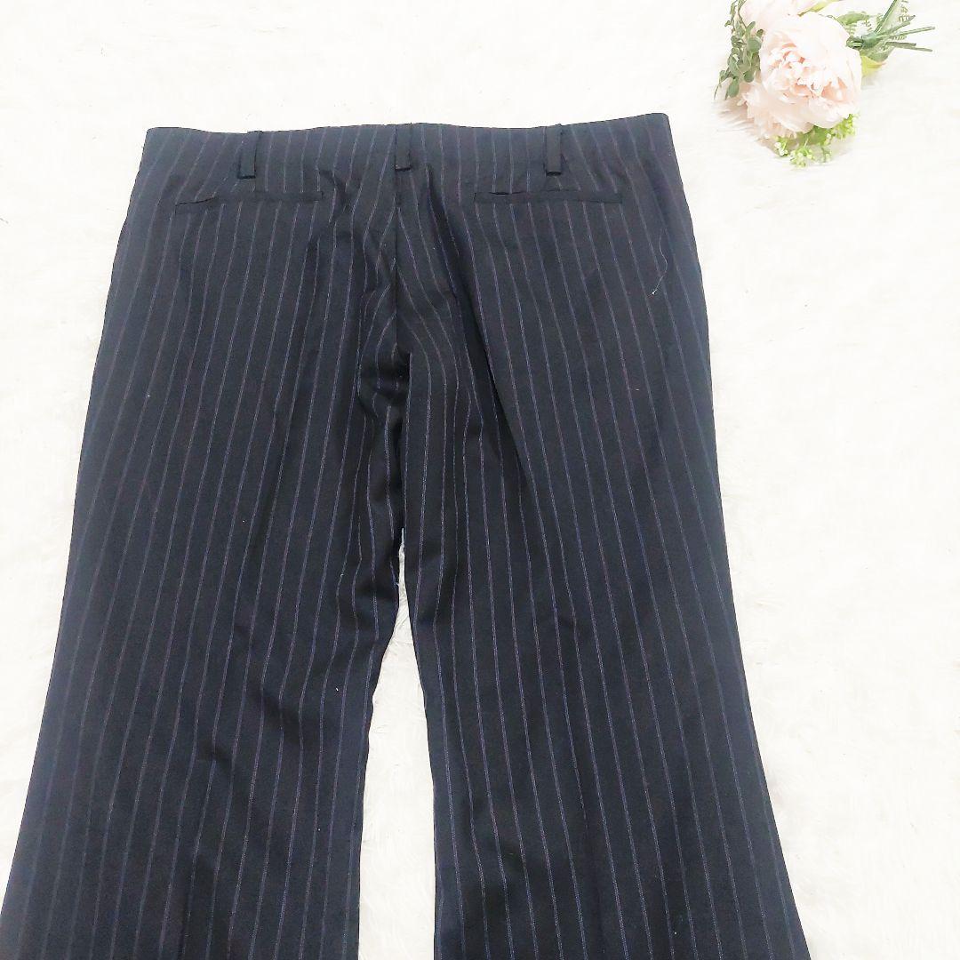 INED 大きいサイズ 15号 ウール パンツスーツ セットアップ ストライプ