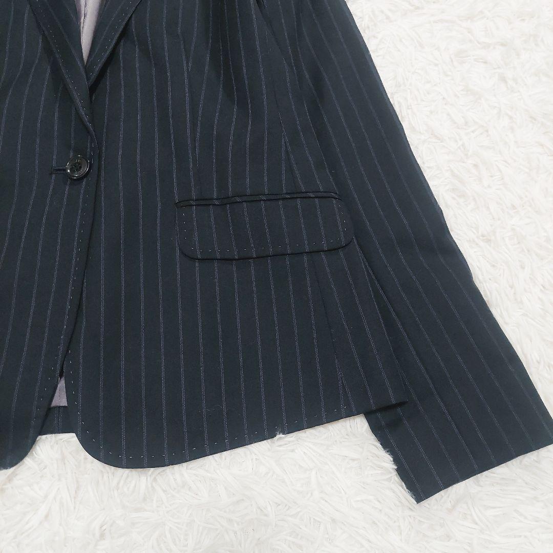 INED 大きいサイズ 15号 ウール パンツスーツ セットアップ ストライプ