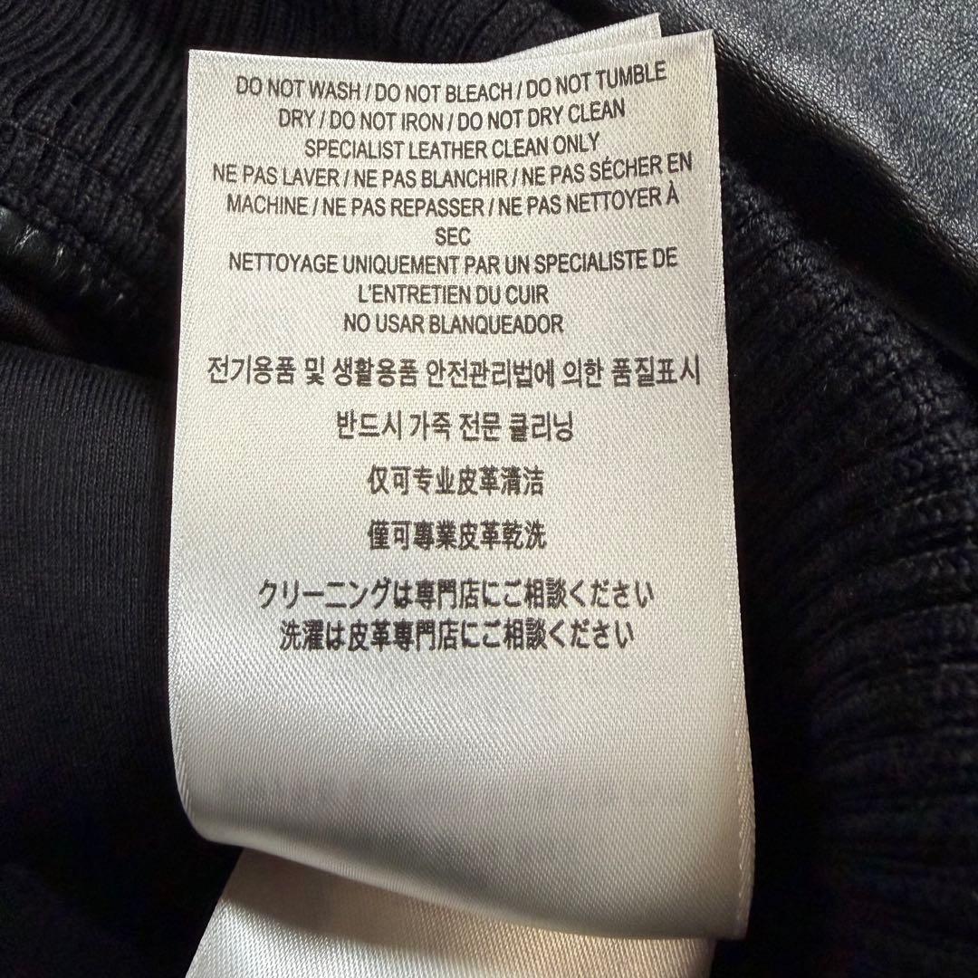 【新品未使用】【現行】バーバリー　ラムレザーパーカー　プルオーバー　黒　S