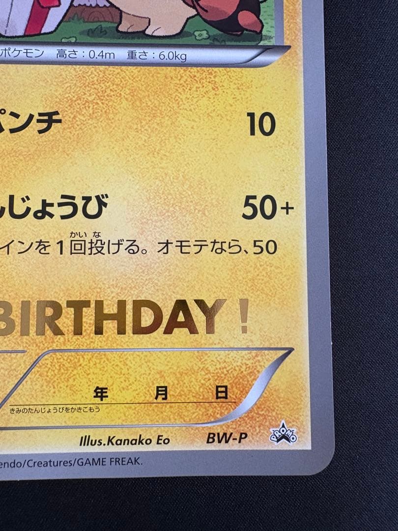 ジャンボカード お誕生日ピカチュウ プロモ BW-P 非売品