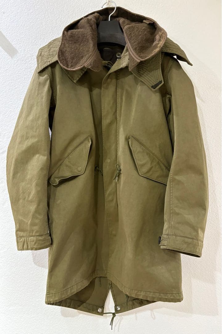 Ten c Parkaモッズコート インナーダウン、ウールフード付き　サイズ48