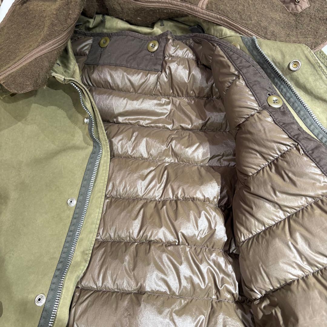 Ten c Parkaモッズコート インナーダウン、ウールフード付き　サイズ48