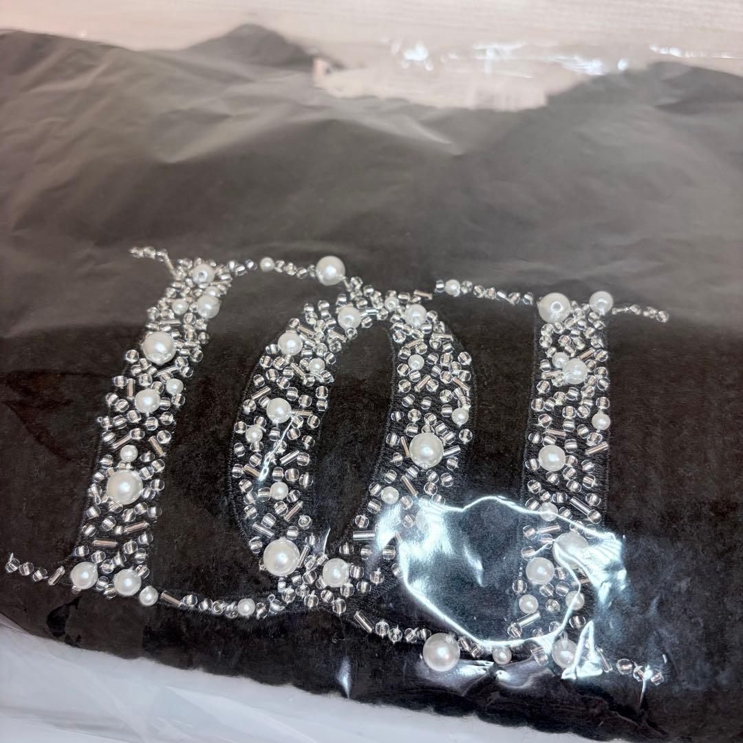 ♡ダーリッチ Darich ファンシービーズDDロゴボリュームニットトップス 黒