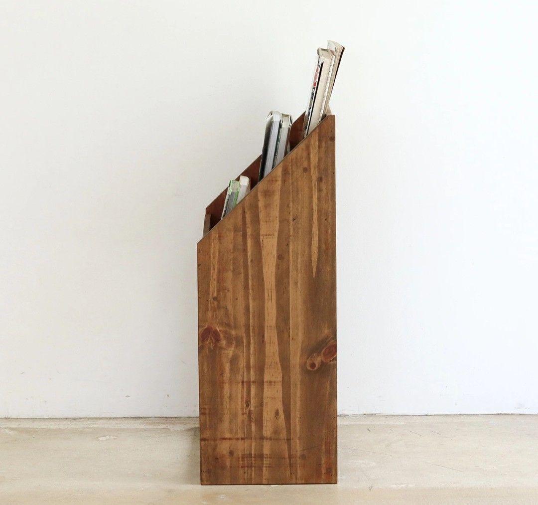 ナインマーケ木製ハンドメイドマガジンラック本棚大型絵本ブックシェルフアンティーク