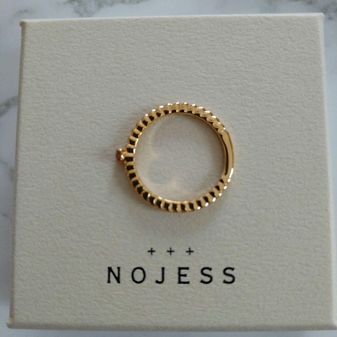 極美品　NOJESS K10 YG ピンクトルマリン リング 7号　未使用級