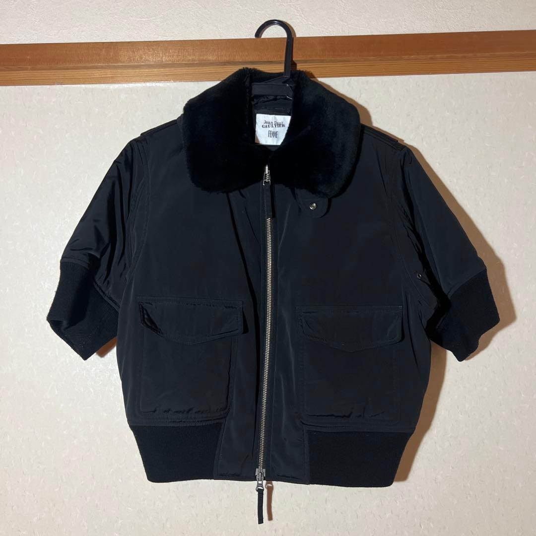 ジャンポールゴルチエ　ハーフダウン　ブラック　ショート丈