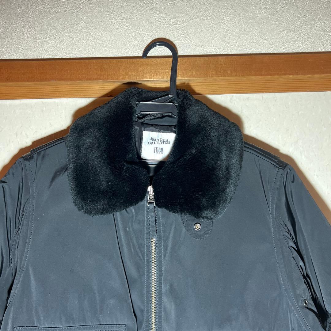 ジャンポールゴルチエ　ハーフダウン　ブラック　ショート丈