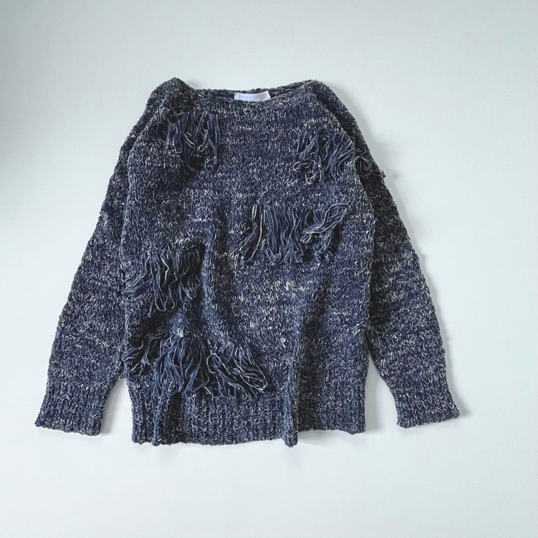 FABIANA FILIPPI レディースニット　フリンジ　ネイビー