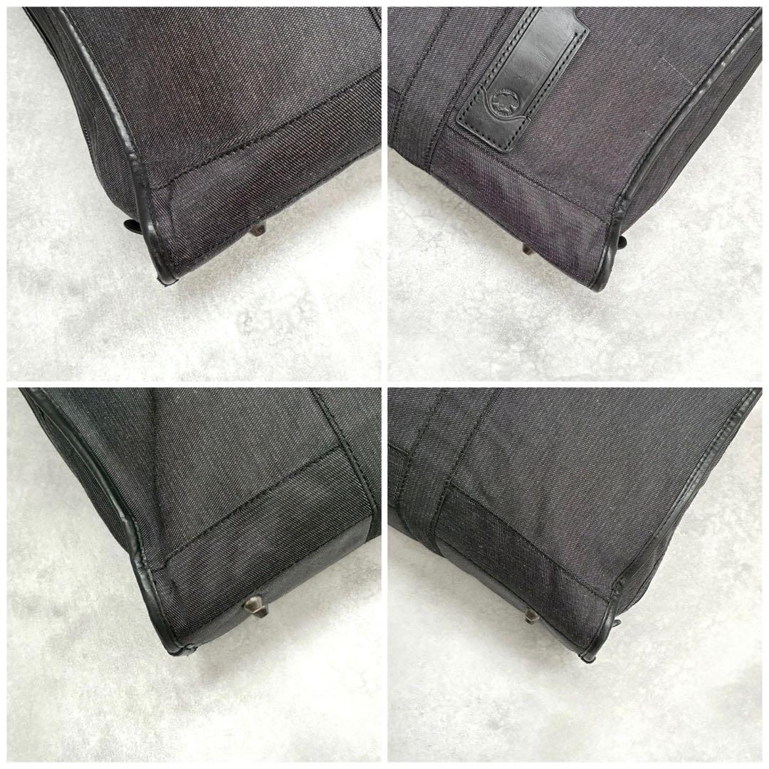 希少/美品✨ハンティングワールド 2way ビジネスバッグ デニム レザー A4