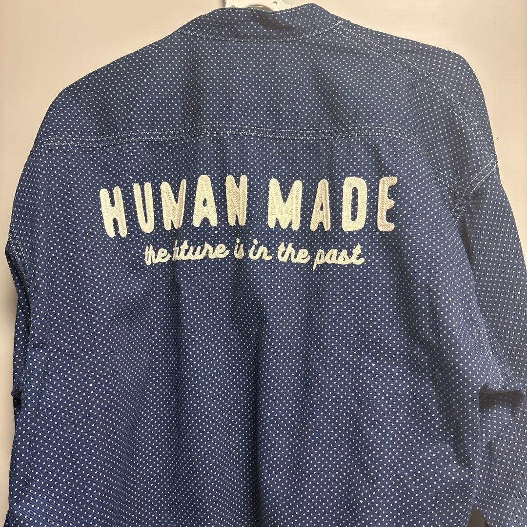 HUMAN MADE ヒューマンメイド インディゴスタンドカラーシャツ