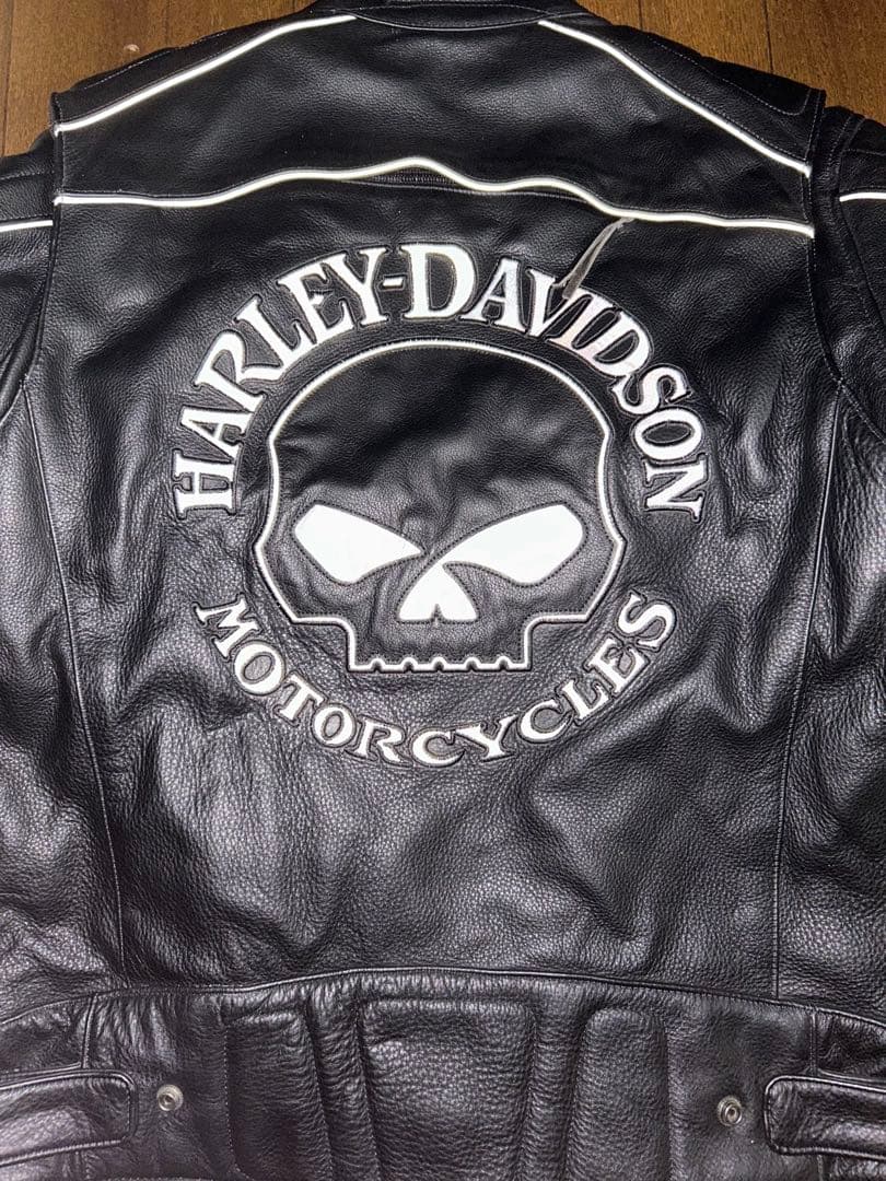 【希少　美品】ハーレーダビッドソン　ライダースジャケット　スカル
