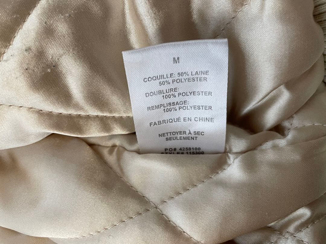 Stussyステューシー　スタジャン　リブライン　オフホワイト　両面ロゴ刺繍　M