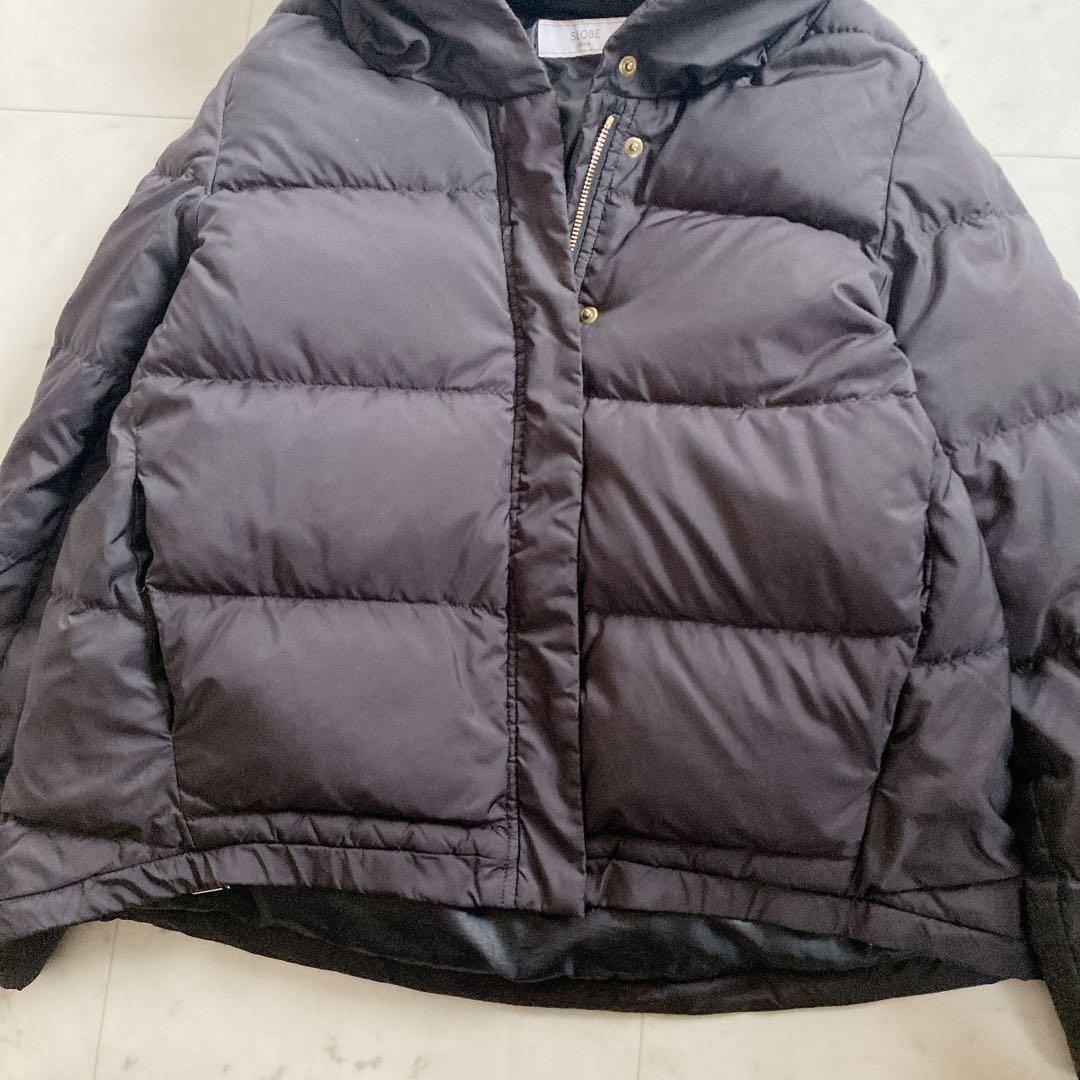 美品　スローブイエナ　ショールフードショートダウンコート　ブラック　38