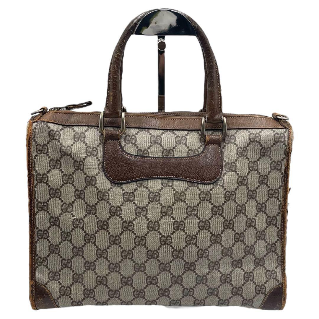 グッチ　オールドグッチ　ミニボストンバッグ　GGパターン　08000