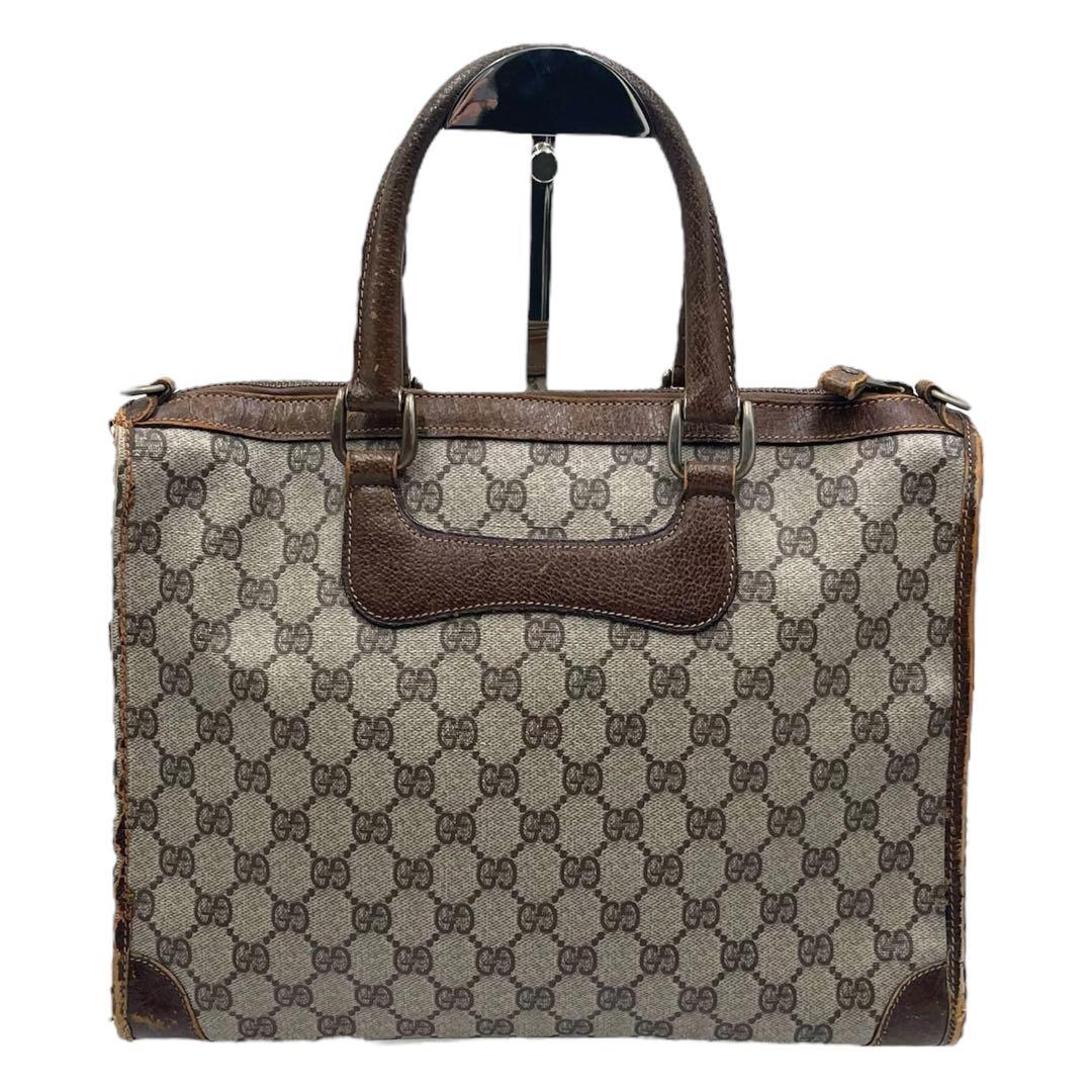 グッチ　オールドグッチ　ミニボストンバッグ　GGパターン　08000