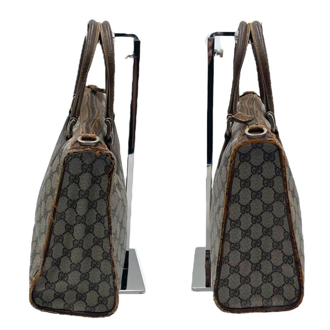 グッチ　オールドグッチ　ミニボストンバッグ　GGパターン　08000