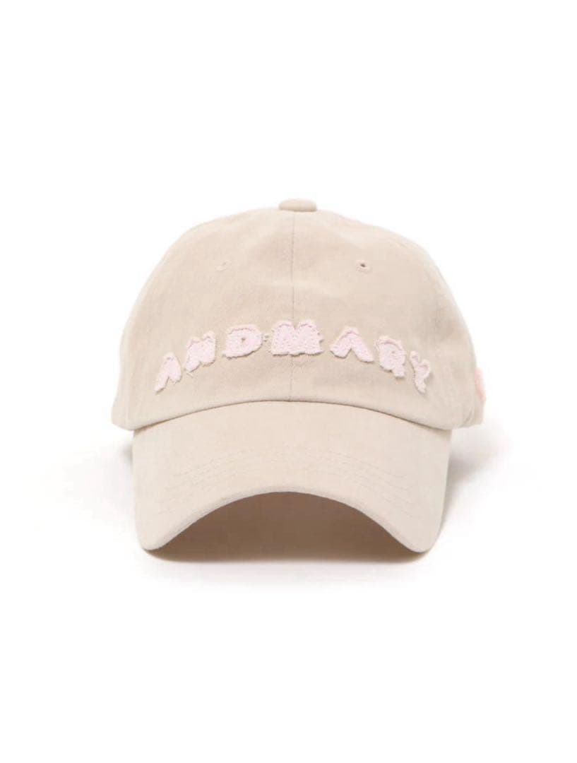 andmary Mary logo cap beige アンドマリー