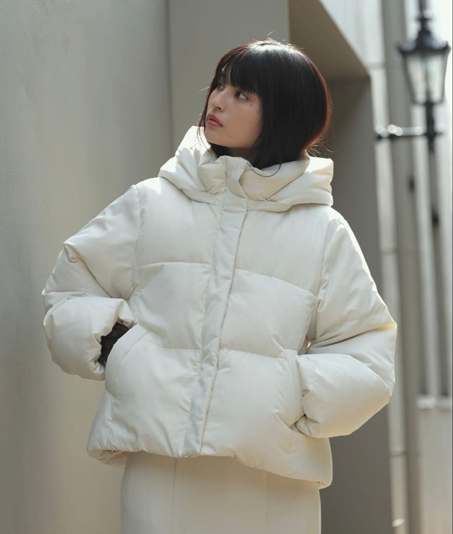 VIS フード取り外し可能軽量ダウンブルゾン/2WAY・撥水加工