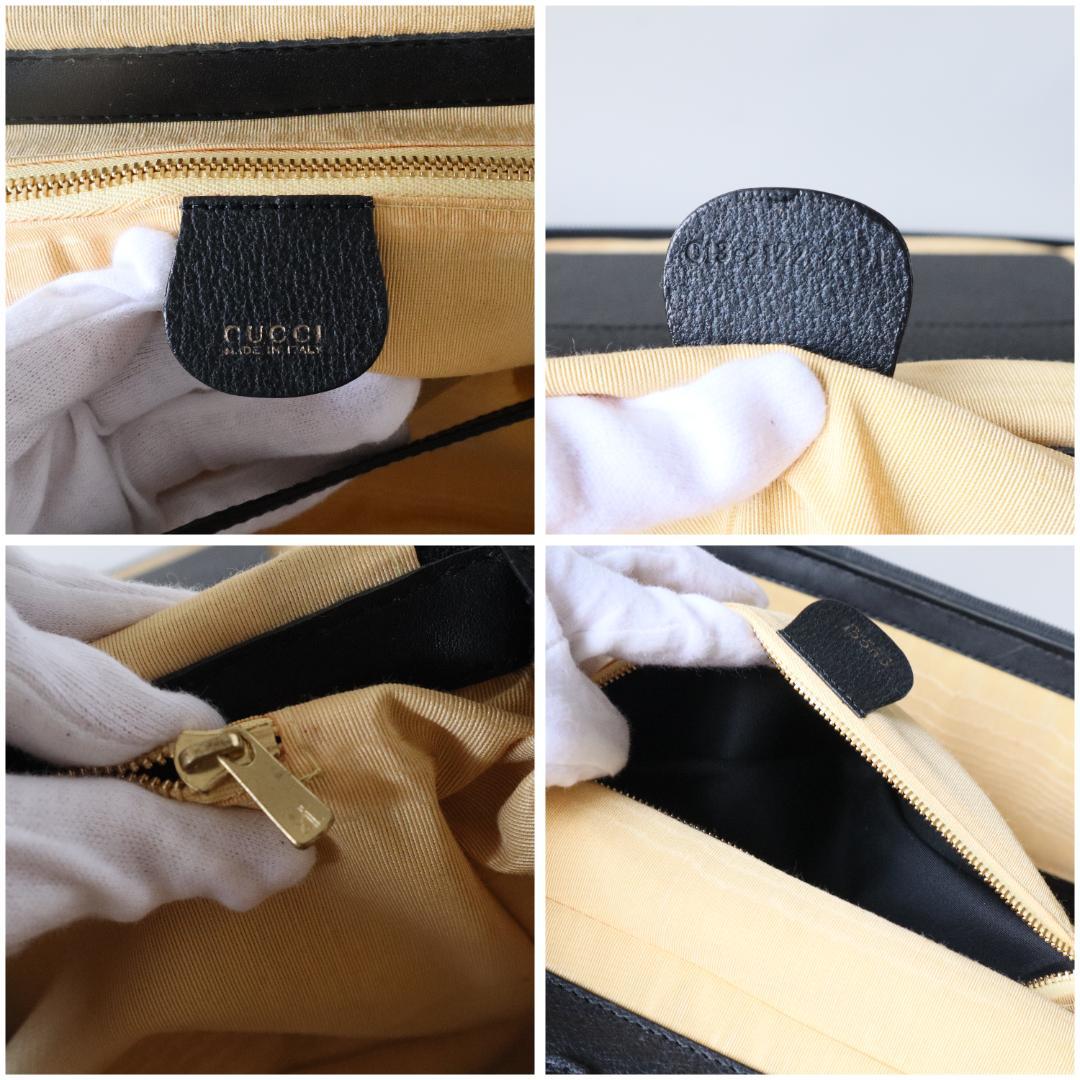 グッチ　バニティバッグ　バンブー×ピッグスキン　黒　メイクボックス