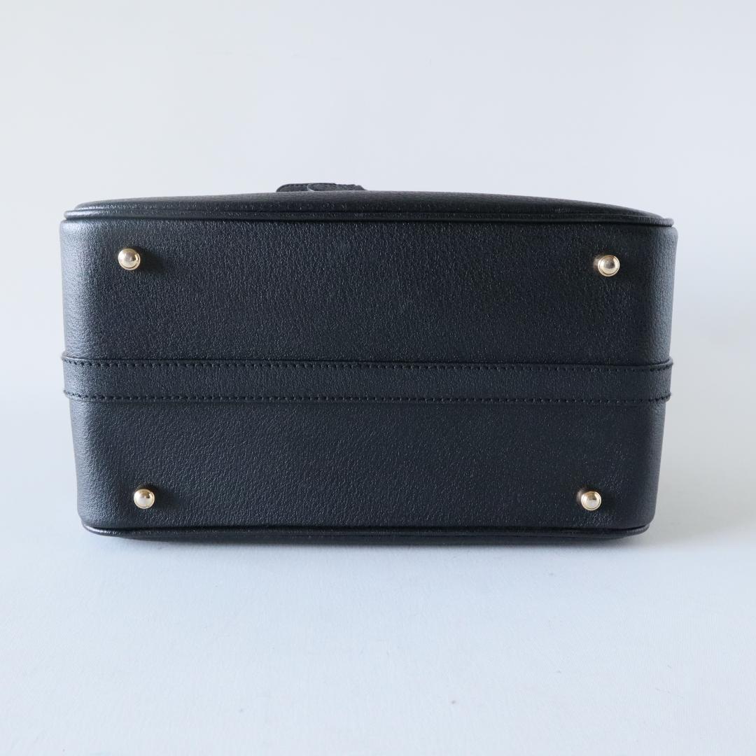 グッチ　バニティバッグ　バンブー×ピッグスキン　黒　メイクボックス