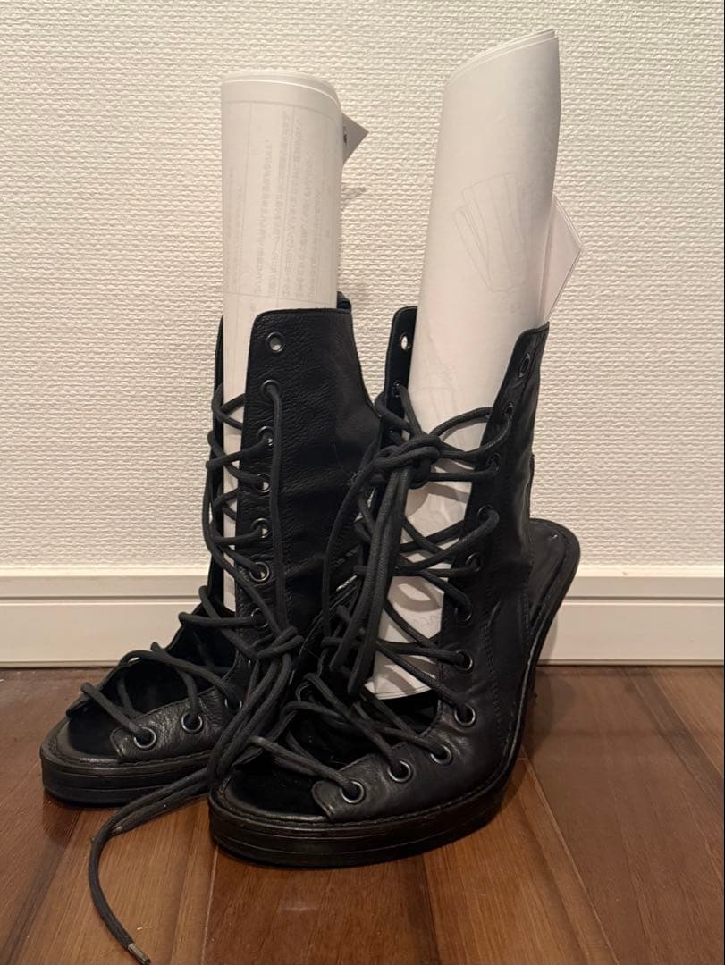 ann demeulemeester レースアップ　ハイヒール　 サンダル