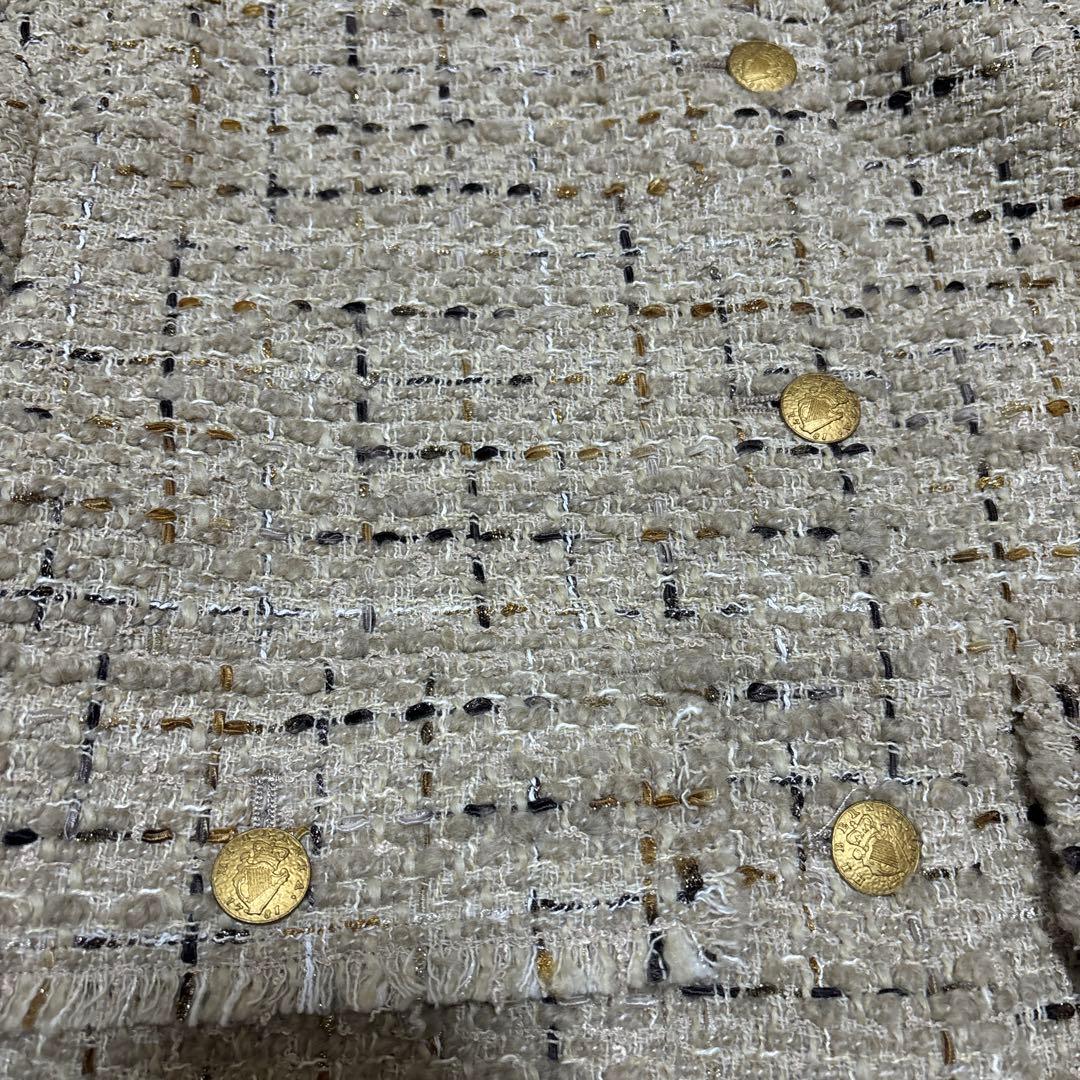 LESSAGE GIOLICA ラメツイードWIDEジャケット