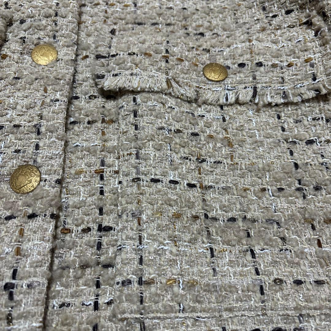 LESSAGE GIOLICA ラメツイードWIDEジャケット