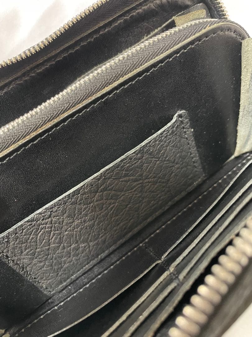 ALZUNI ブラック 長財布 象革