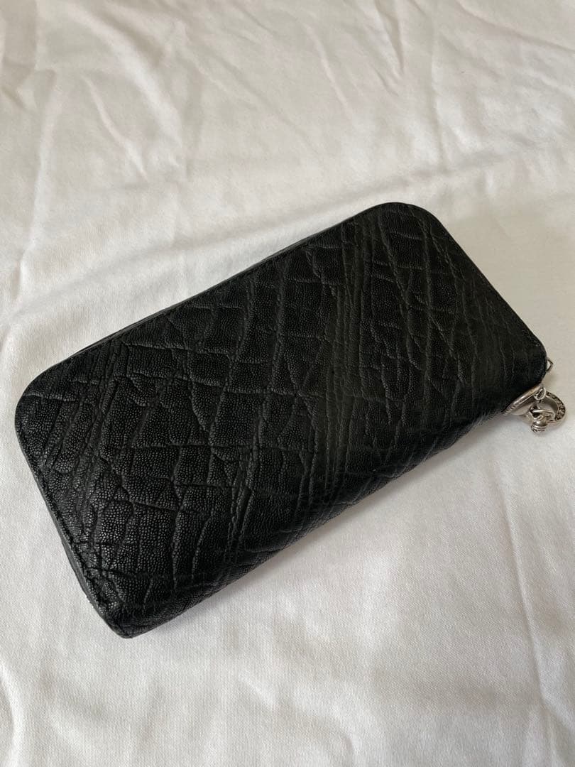 ALZUNI ブラック 長財布 象革