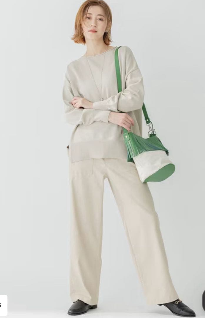 23区【洗える】ストレッチコットンポリエステル ニット　サイズ44