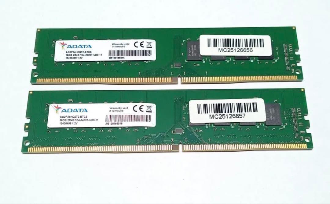 c*i様 ADATA　DDR4-2400 16GB x 2本セット　32GB　D