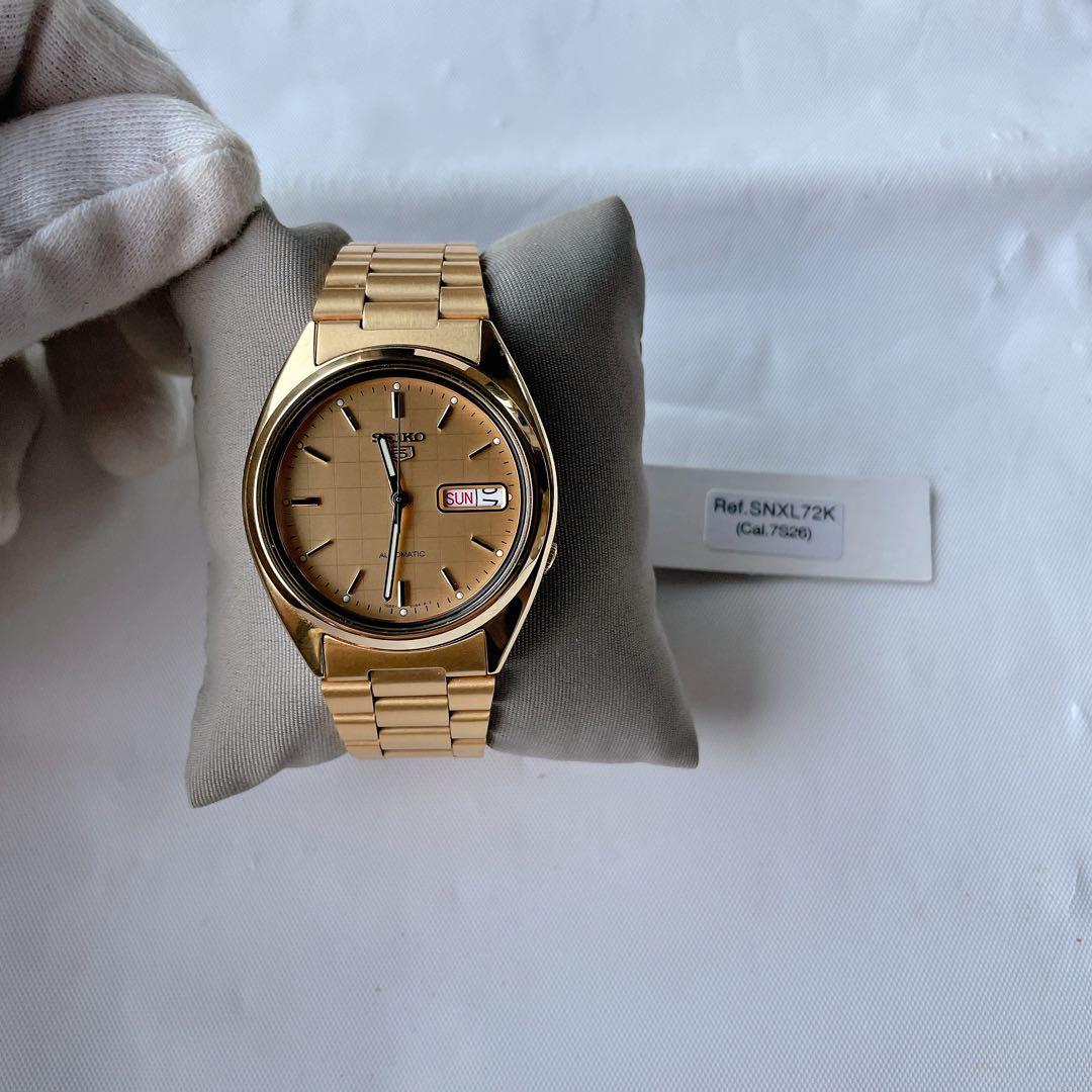 ［ほぼ未使用］SEIKO5 SNXL72 ゴールド